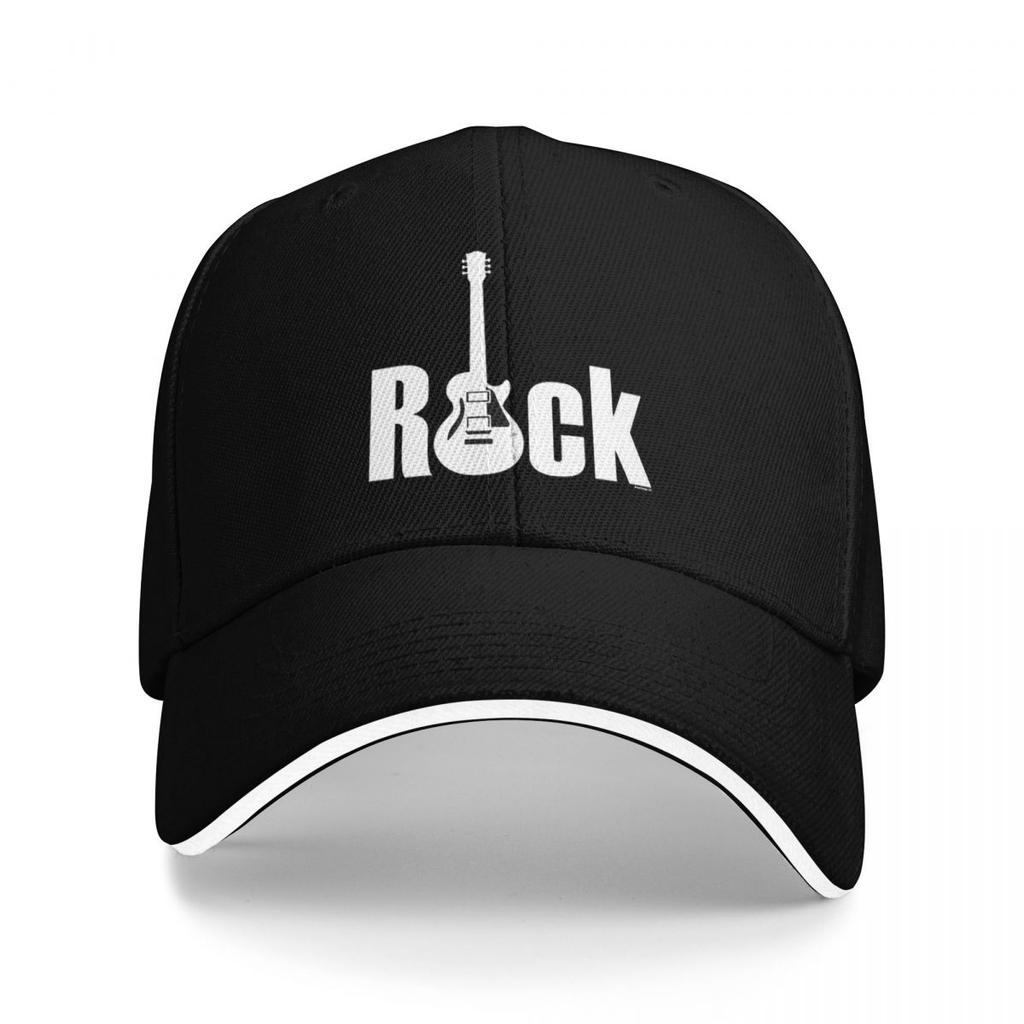 Бейсболка Snapback с логотипом Rock и гитарой, дышащая, повседневная, для улицы, унисекс