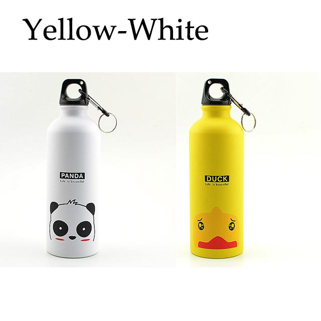 Kawaii мультяшная детская бутылка для воды алюминиевая герметичная чашка для питья спортивная фляжка чайник дорожная бутылка с пряжкой для переноски