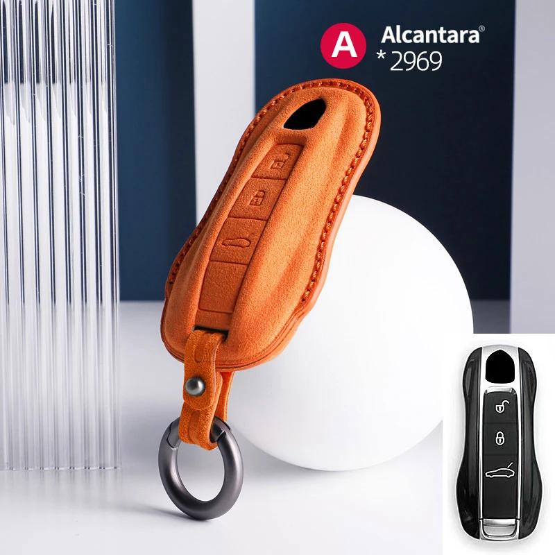 AABKR1 Car Key Bag Case Cover For Porsche Panamera Spyder Carrera Macan Cayman Cayenne 911 970 981 991 Car Key Cover Accessories