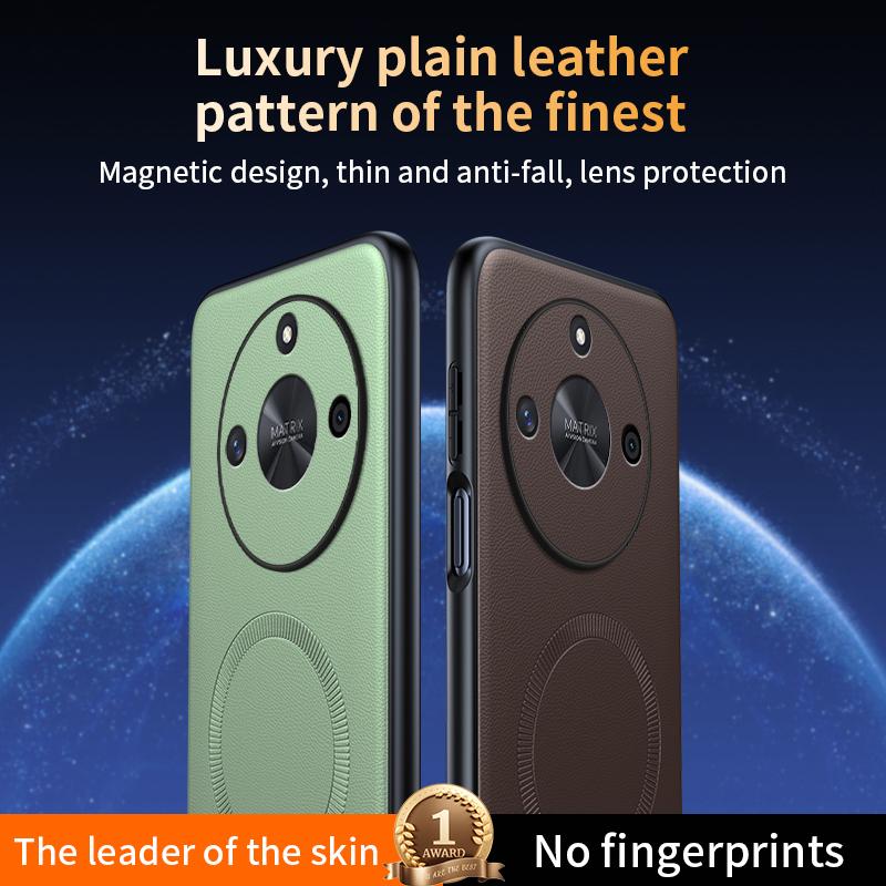 For Honor X50 Case Magnetic Leather Shield Cover For Honor X50 High Quality Anti-Fingerprint Non-Slip PC+TPU
