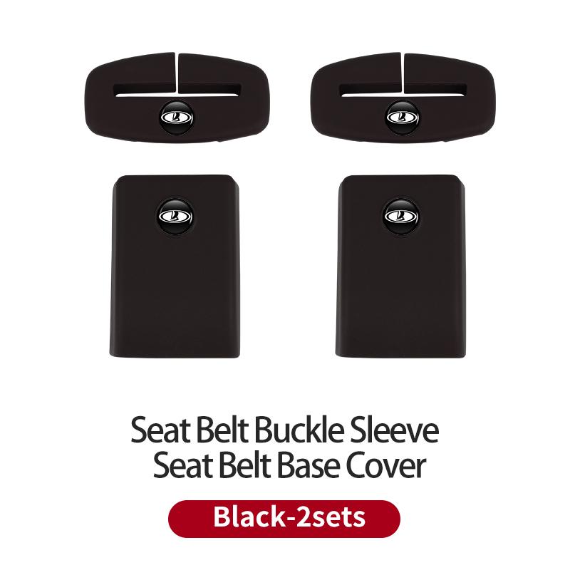 Car Silicone Seat Belt Buckle Covers Scratch-Resistant Protective Covers Car Interior Accessories For Lada Priora Sedan Sport PP3