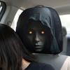 2Pcs Soft Comfortable Spooky Face Auto Headrest Sleeve Stretch Headrest Protector  All Seasons