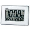 Часы Настенные Температура и Влажность Серебристые x x см SQ443S, Часы/Настольные часы, Радиоуправляемые Цифровые, Высокоточный Дисплей, Металлические,