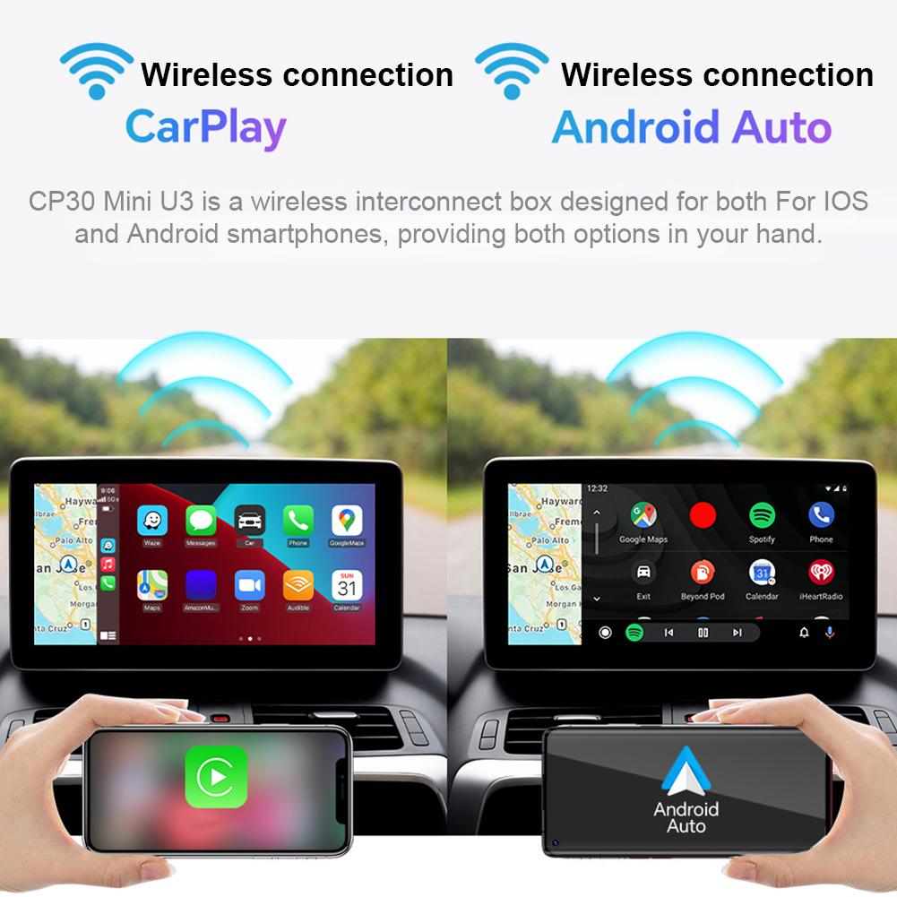 Беспроводной адаптер Carplay Android Auto CarPlay Dongle Plug & Play Fast Connect для OEM-проводных автомобилей CarPlay Andriod Auto