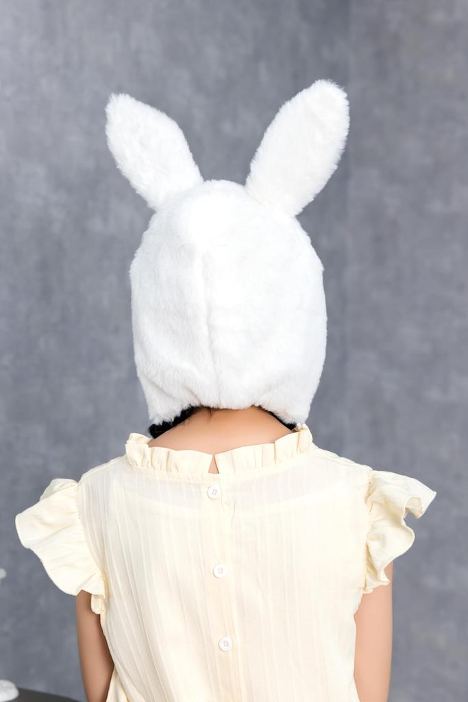 Clearstone Cosplay Halloween Fluffy White Headgear, Bunny, Kids,