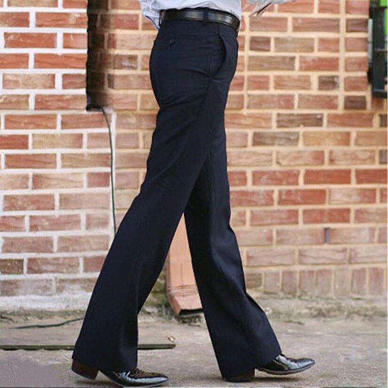 Мужские расклешенные официальные брюки, брюки-клеш, танцевальные белые брюки, костюмные брюки для мужчин, размер 28-37