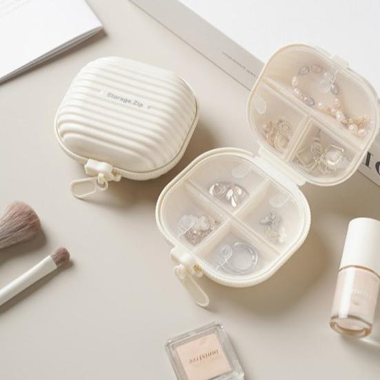 7 Grids Pill Organizer Box with Silicone Seal Portable Mini Medicine Storage for Travel And Daily Use Moisture Proof Weekly Pill Case Jewelry Holder