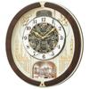 Clock Wall Clock Karakuri Clock Radio Clock Analog Karakuri Triple Selection Melody Rotating Decoration Christmas Song Others Brown Marble