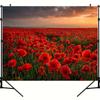 2D плоскость 1 большой красный мак с фоном закатного неба, подходящий для фотографии, свадеб и вечеринок