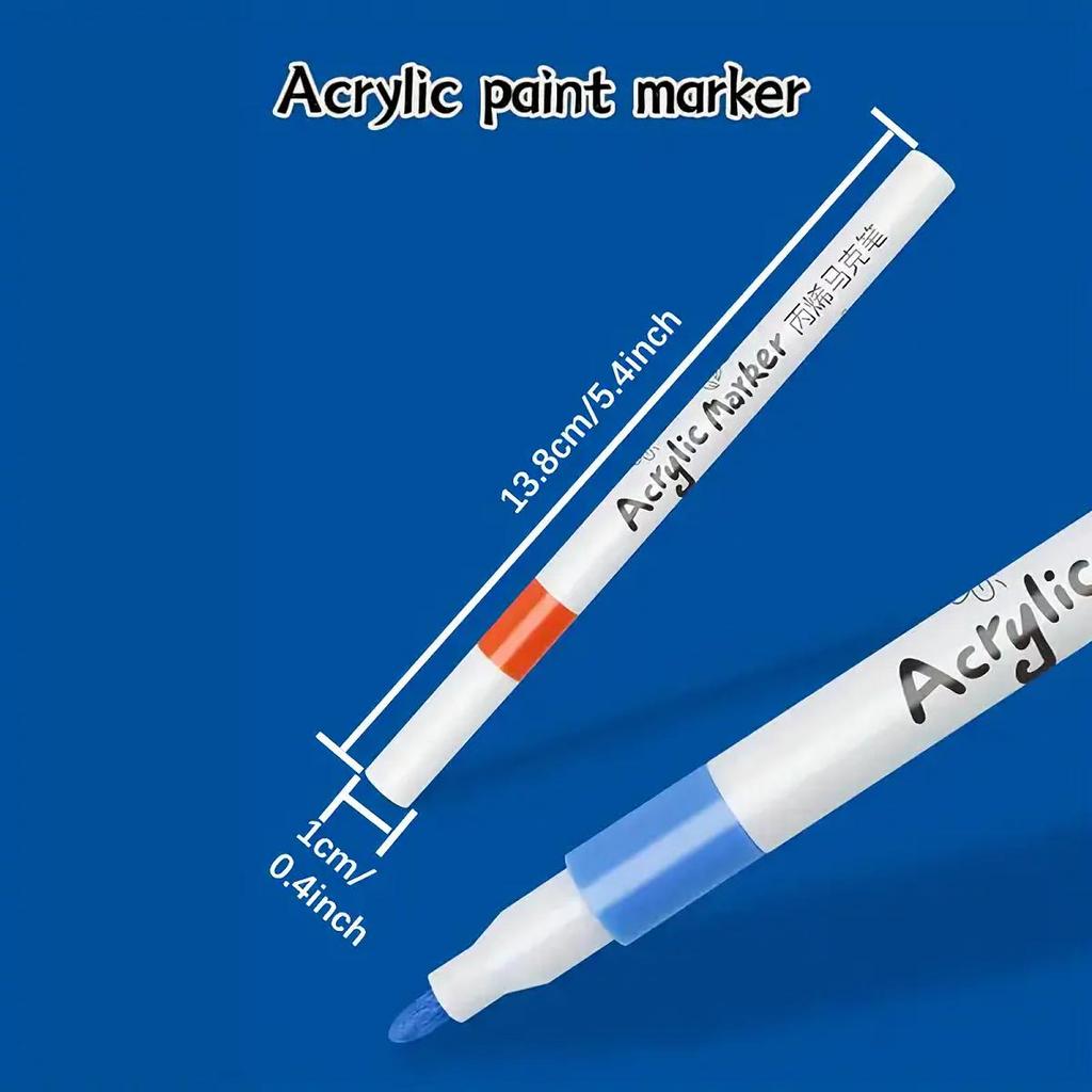 12/48Colors Acrylic Markers, Painting Tools Set, Perfect For Decoration
