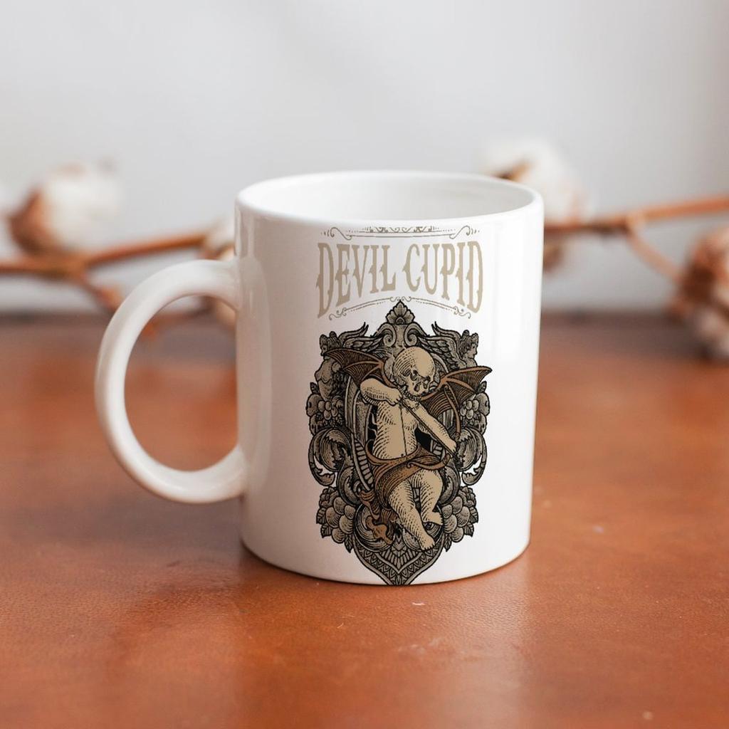 Белая керамическая кружка 11 унций с глянцевым покрытием, печатным покрытием и прочной термостойкой текстурой для любителей кофе или какао