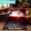 1PC Custom Name Blanket Heat Team Logo Artwork Flannel blankets Patterns Throw Blanket All-Season Soft Gift for Couch, Bed, Camping, Birthday gifts
