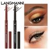 LANGMANNI Новая подводка для глаз водонепроницаема и долговечна, не теряет сознание и имеет автоматическое вращение подводки для глаз.