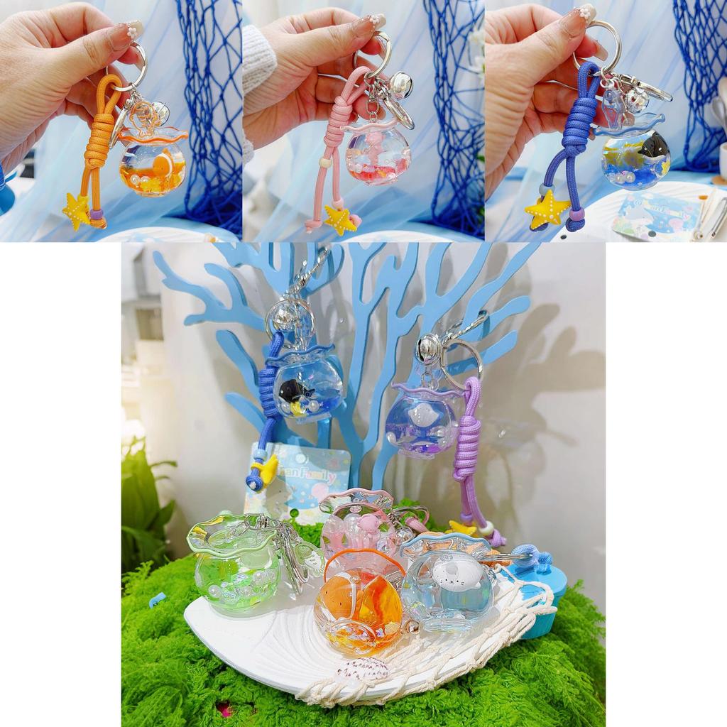 Океан Семейный Аквариум Брелок с Дизайном Тюленей, Черепах, Морских Коньков Для Любителей Морской Жизни