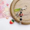 Сладкий бант клубника бисерный брелок кулон для женщин девочек милый брелок изысканный рюкзак украшения аксессуары подарок