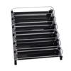 Self Pushing Drink Holder 6 Rows Adjustable Width Spring Loaded Easy Slide Large Capacity 15in Fridge Drink Dispenser