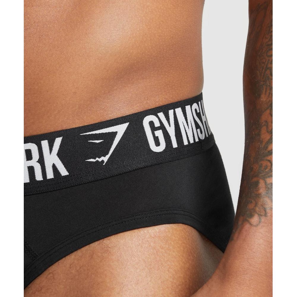 Gymshark Бриф 3pk Черный A5a3y Bccn