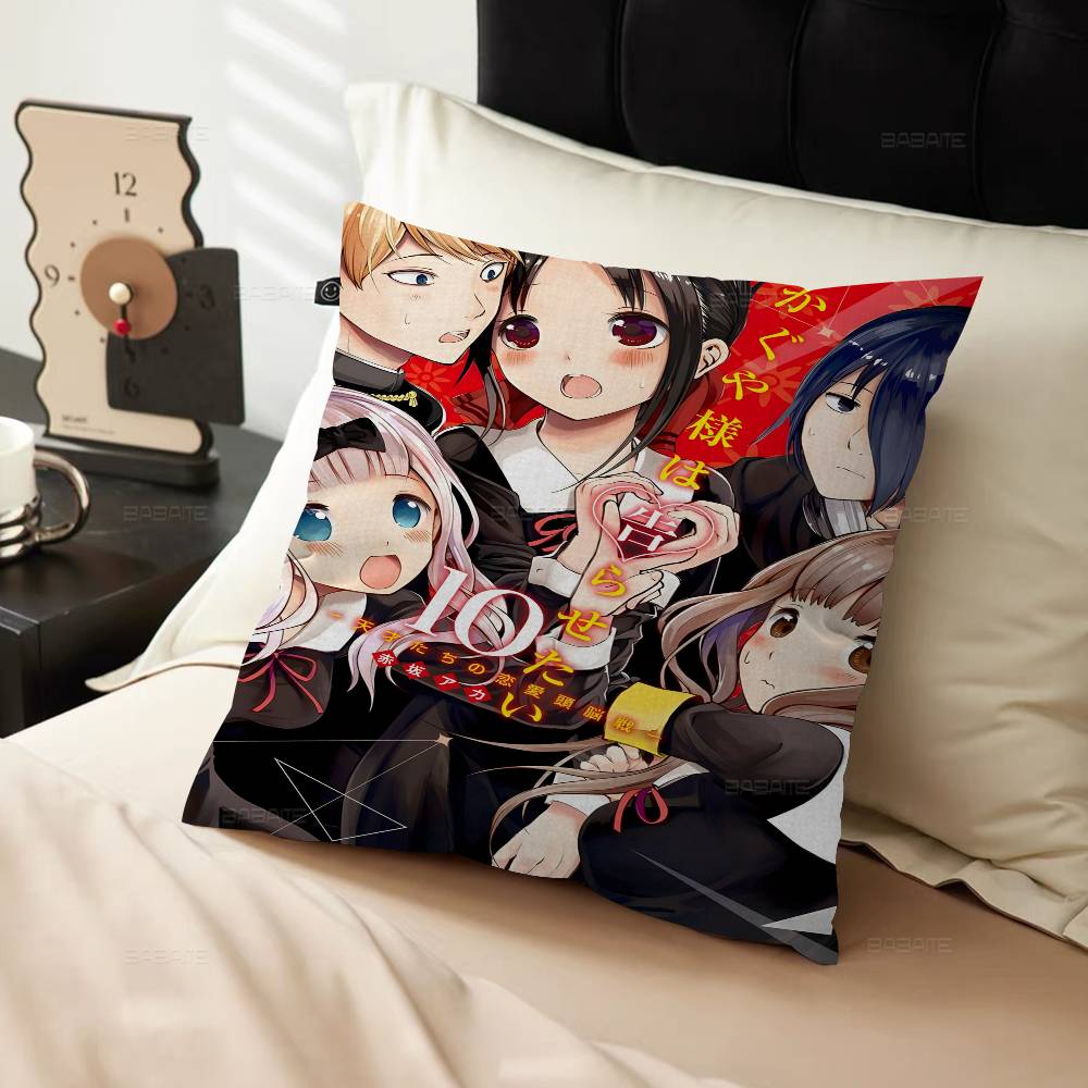 Kaguya Sama Love Is War Classic Vintage Cushion Cover Pillowcase Upholstery Sofa Throw Pillow Home Decor Pillowcas