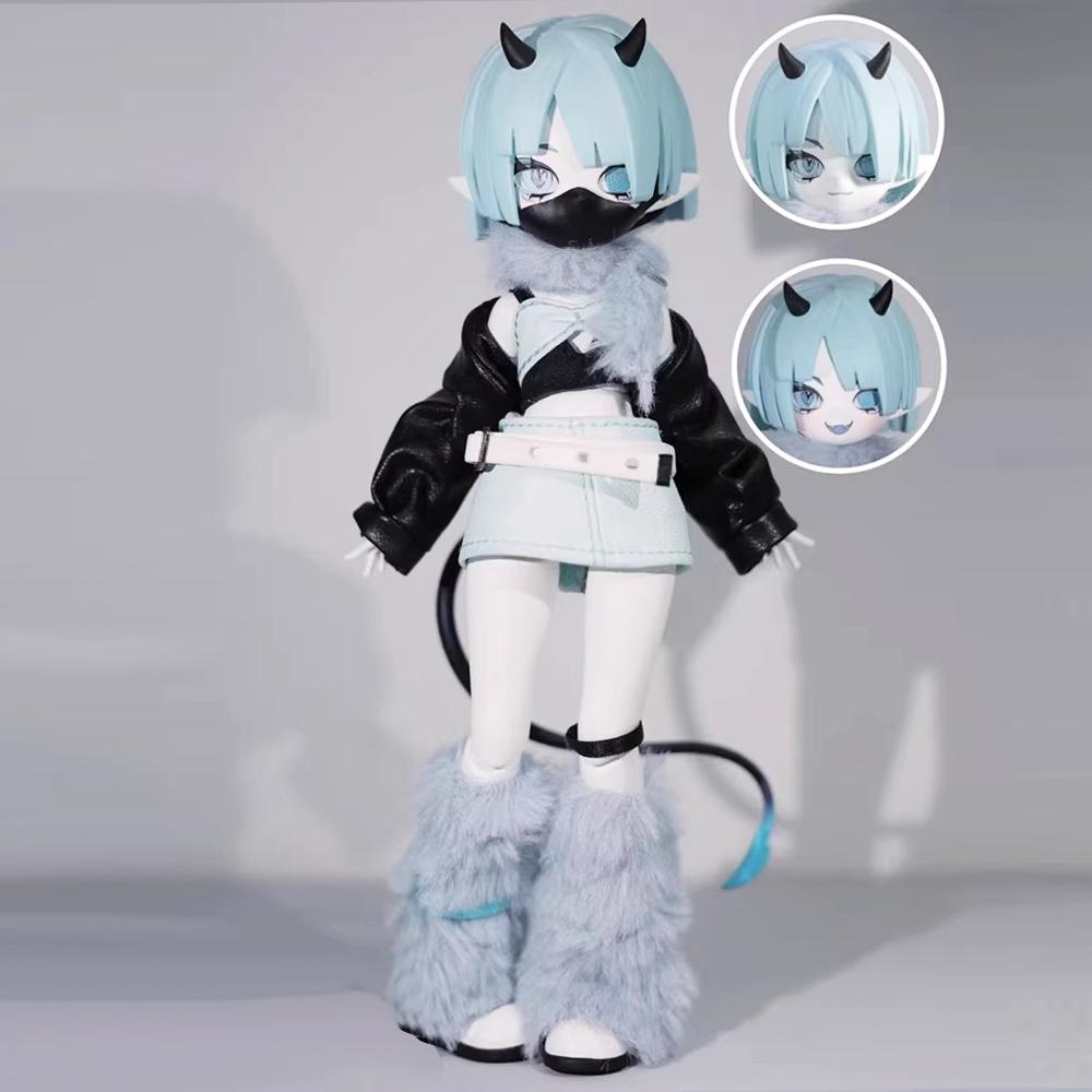 В наличии Оригинальные Дьявольские рога Bjd Сюрприз-бокс 1/8BJD Подвижная кукла Орнамент Креативная трендовая игрушка Изысканная кукла Подарки для мальчиков и девочек