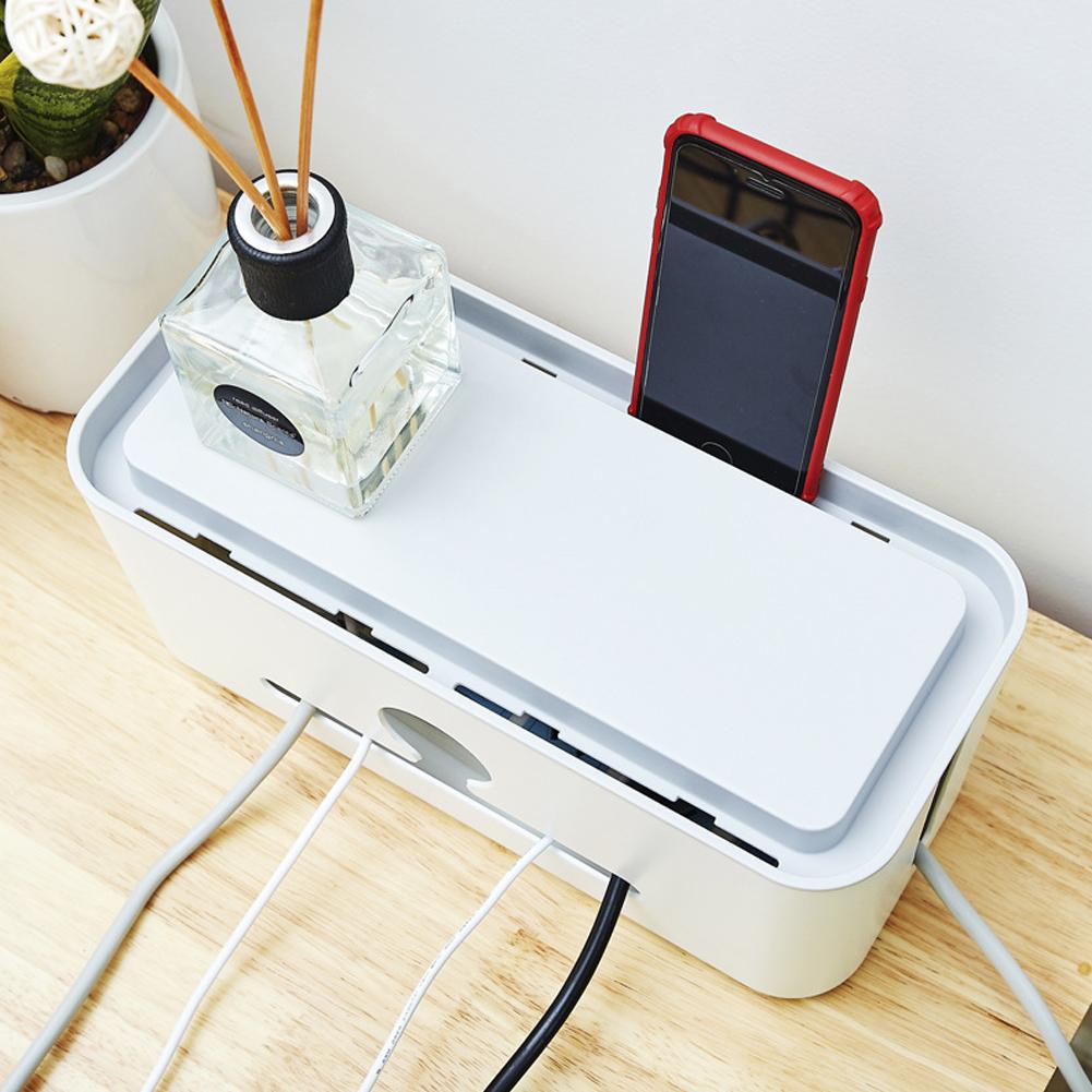 Power Cord Plug Board Storage Box Charger Computer Power Plug-in Cable Storage Box