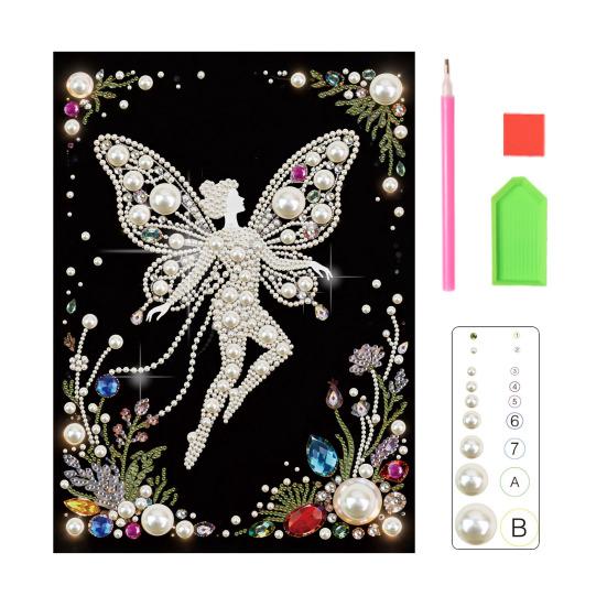 Набор для рисования жемчугом своими руками 3D Искусственный жемчуг Арт-поделка Цветы Фея Балерина Дизайны Настенное искусство Набор для творчества для взрослых Декор для дома Гостиной Спальни