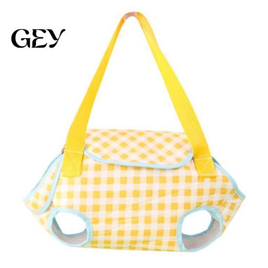 Foldable Pet Travel Bag Crossbody Carrier, Dog Carrier Sling with Four Leg Holes, Breathable Durable Canvas Cat Adjustable Strap for Small Dogs