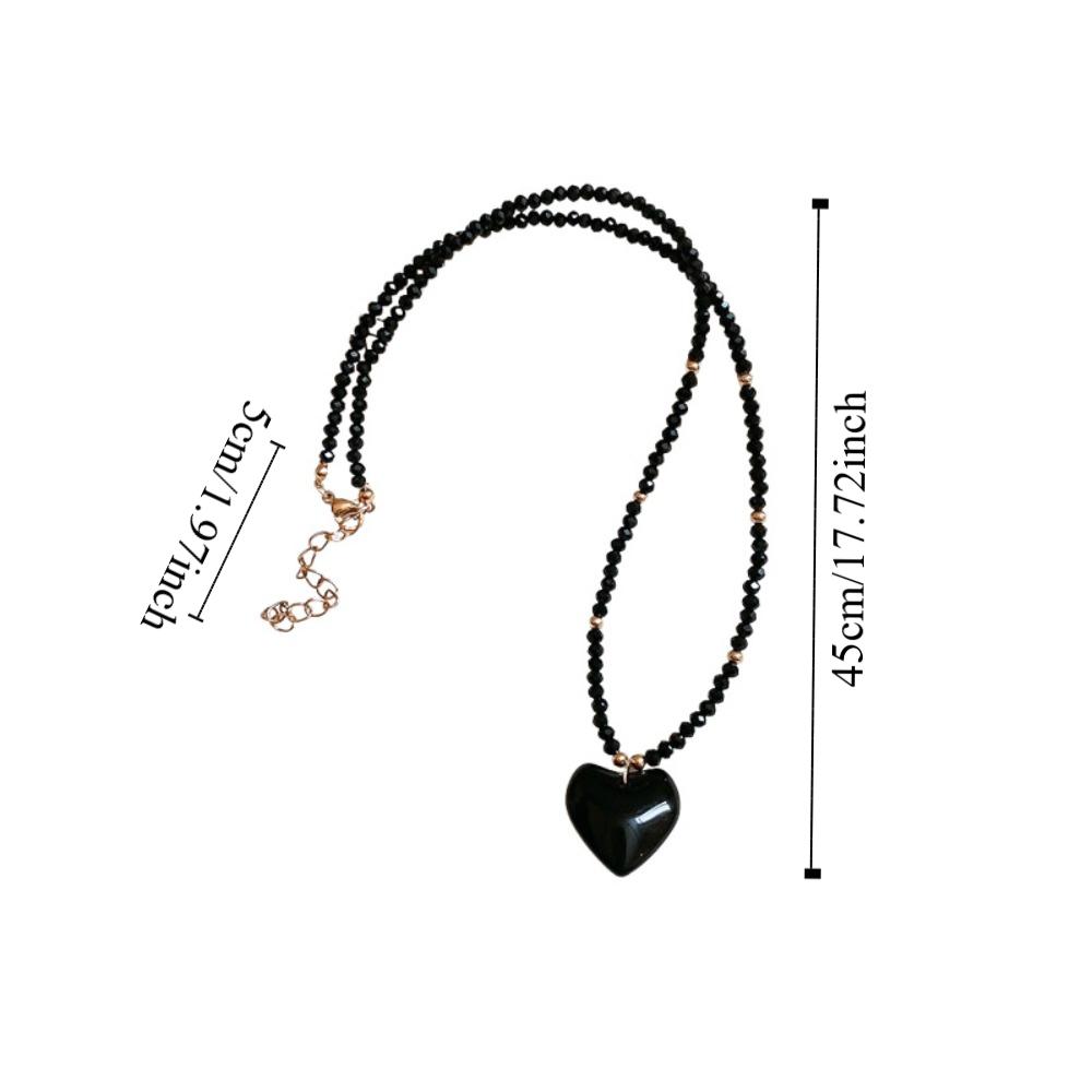 Romantic Fashion Choker Irregular Sweater Chain Spice Girls Heart Pendant Necklace  Women Gifts