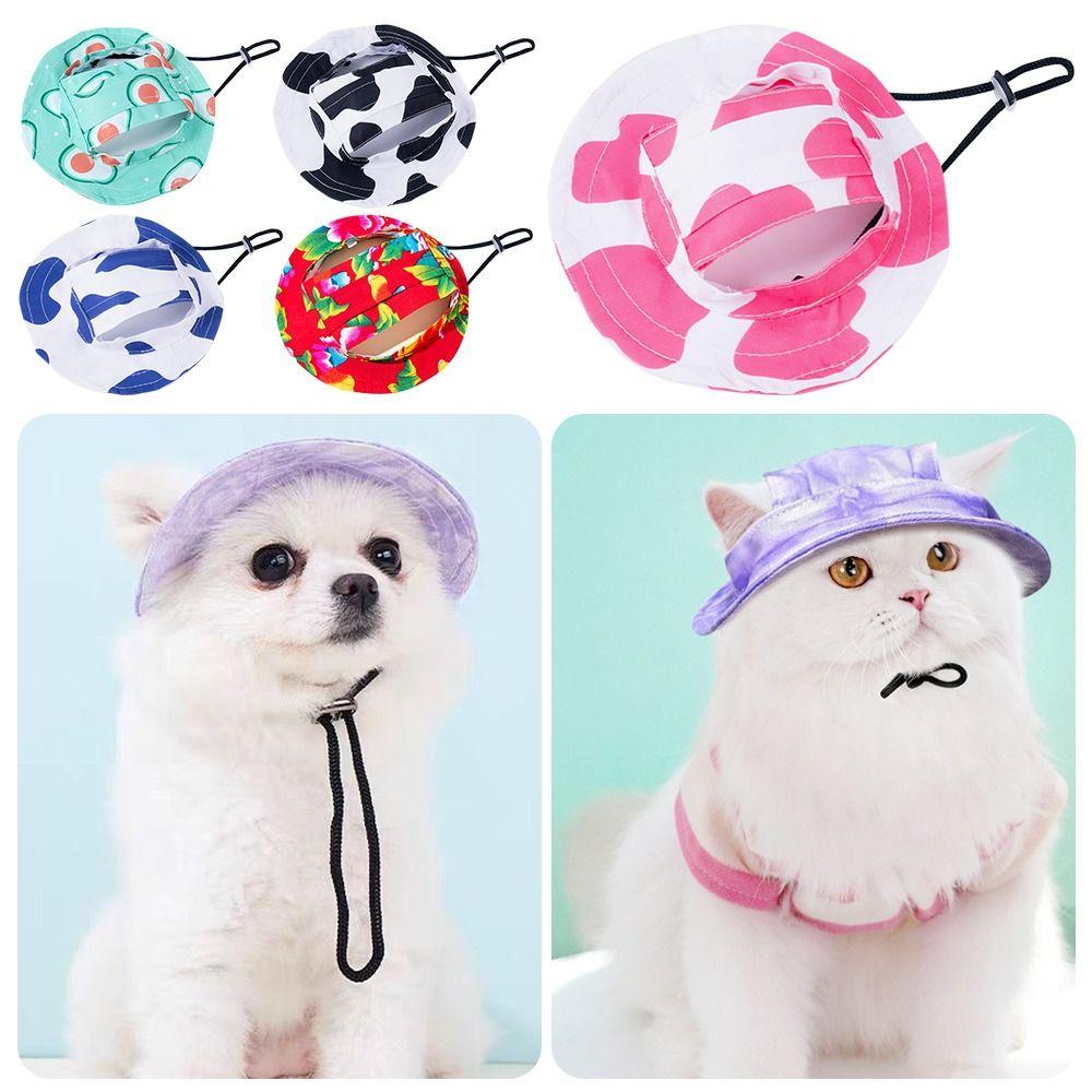 Breathable Sport Hat Anti Stripping Dog Bucket Hat Fashion Cat Fisherman Hat Travel