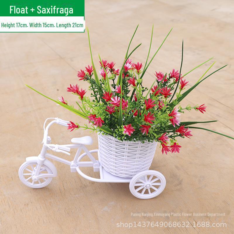 Комплект искусственных цветов для помещений: Маленькие украшения в горшках для украшения дома и автомобиля