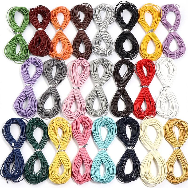 10 ярдов 1,5 мм круглый кожаный шнур из коровьей кожи Материал для изготовления ювелирных изделий Ручной работы Браслетов Для изготовления ювелирных изделий Фурнитура Шнуры для рукоделия