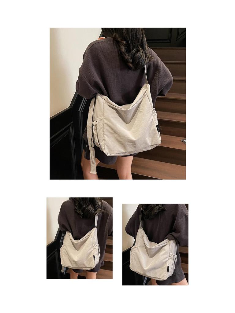 Универсальная сумка-тоут кроссбоди большой вместимости однотонная для ежедневных поездок на работу