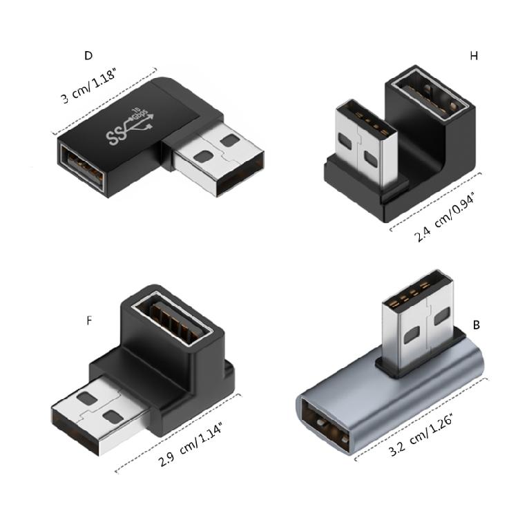 Угловой USB 3.0 Male to Female удлинитель, 90 градусов, вверх/вниз, для ПК