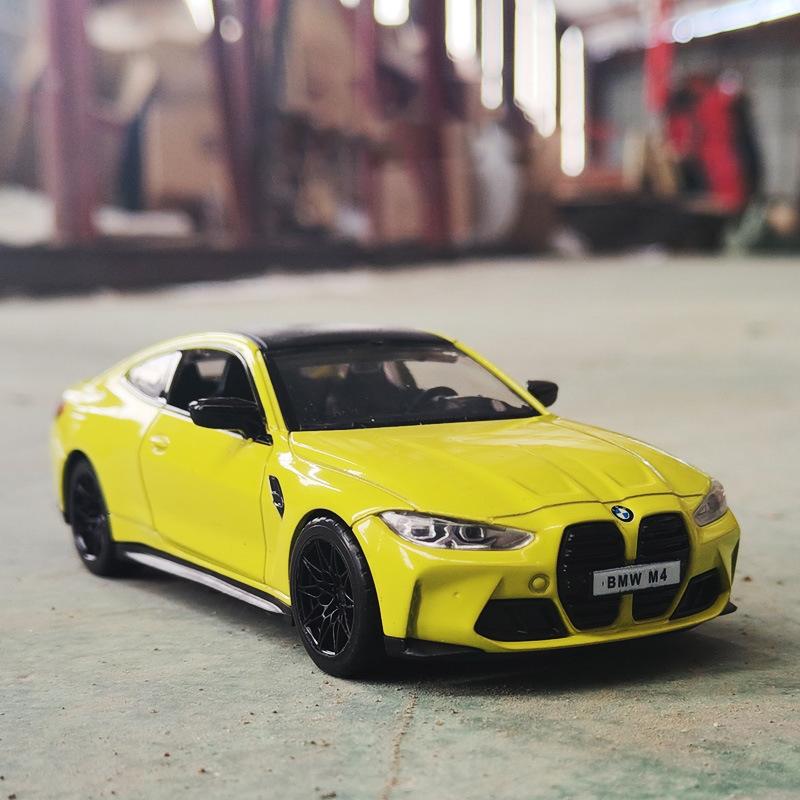 1/32 BMW M4 IM Supercar Модель легкосплавного автомобиля с инерционным механизмом, звуком и светом, детская подарочная коллекция, литая игрушечная модель