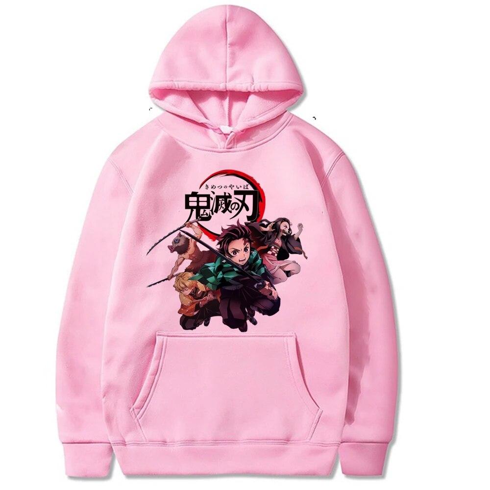 Anime Demon Slayer Hoodies Sweatshirt Kimsetsu No Yaiba Pullover Tracksuit Women Sweatshirt Unisex Hoodie Kids Unisexs Clothes Coat