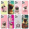 Чехол для телефона «Люблю мопсов» Милая собака для Apple iPhone 17 Air 16 16E 15 14 Plus 13 Mini 12 11 Pro Max 7 8 + SE 2020 Мягкий чехол Fundas 16