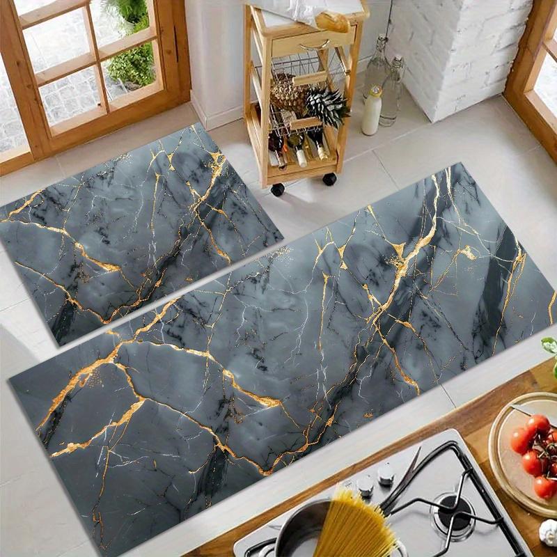 1 шт. анти-усталостные кухонные коврики, OneHouse Marble Print водонепроницаемый нескользящий толстый мягкий кухонный коврик прочный комфортный стоячий коврик для кухни