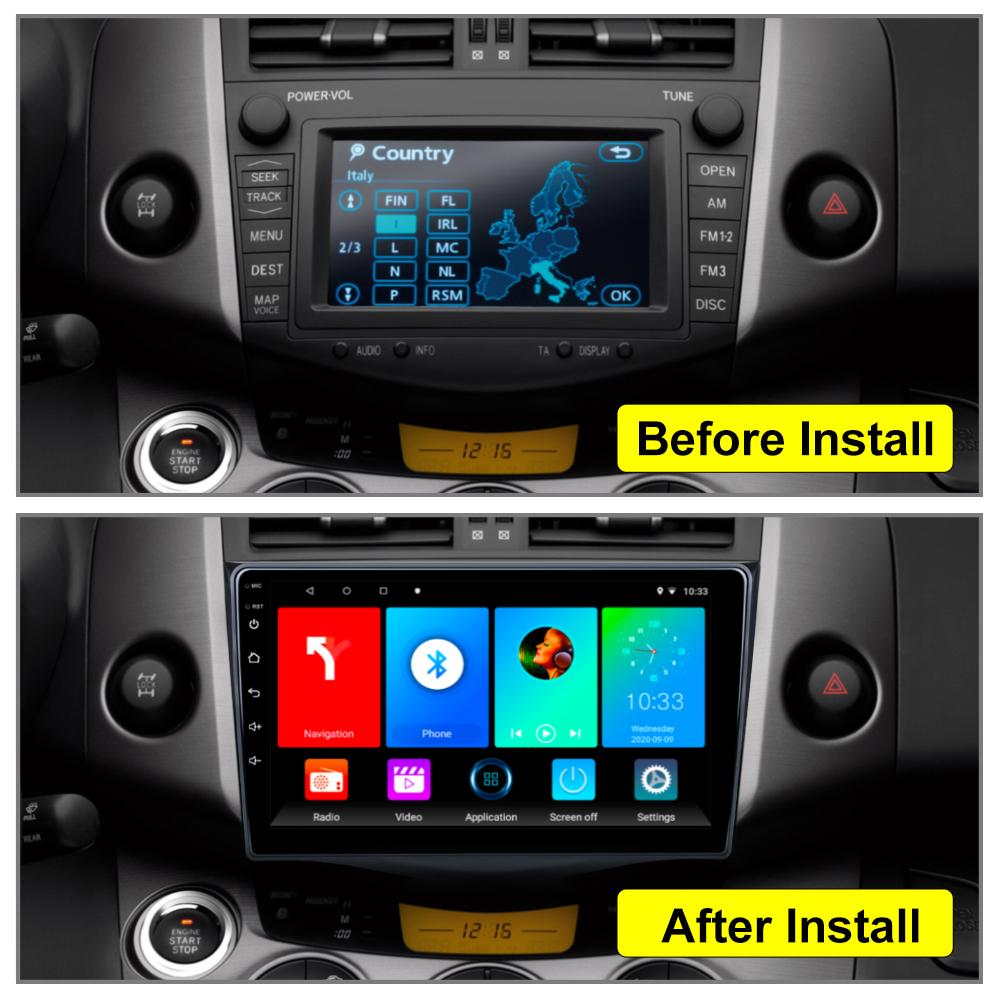 Reakosound 2 Din Android 11 автомобильный радиоприемник мультимедийный видеоплеер для Toyota RAV4 2005-2013 GPS-навигация Carplay FM BT стерео