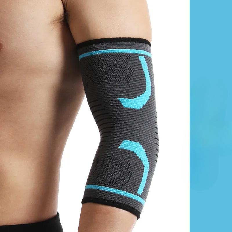 1 шт., эластичная защитная накладка на локоть для спортзала, впитывающая пот, спортивная баскетбольная нарукавная повязка на локоть, 1 шт.