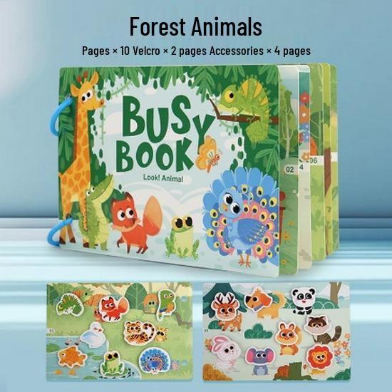 Развивающая книжка для малышей: Карточки на липучках для раннего развития и детского сада