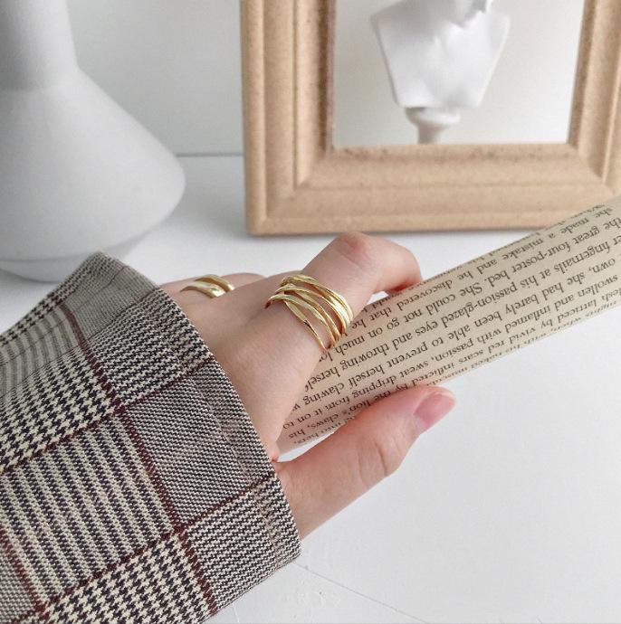 Korean-Style Open Pearl Ring: Retro, Light Luxury Design