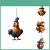 Красочная акриловая фигурка индейки в виде автомобиля, праздничное украшение для рождественской елки дома.