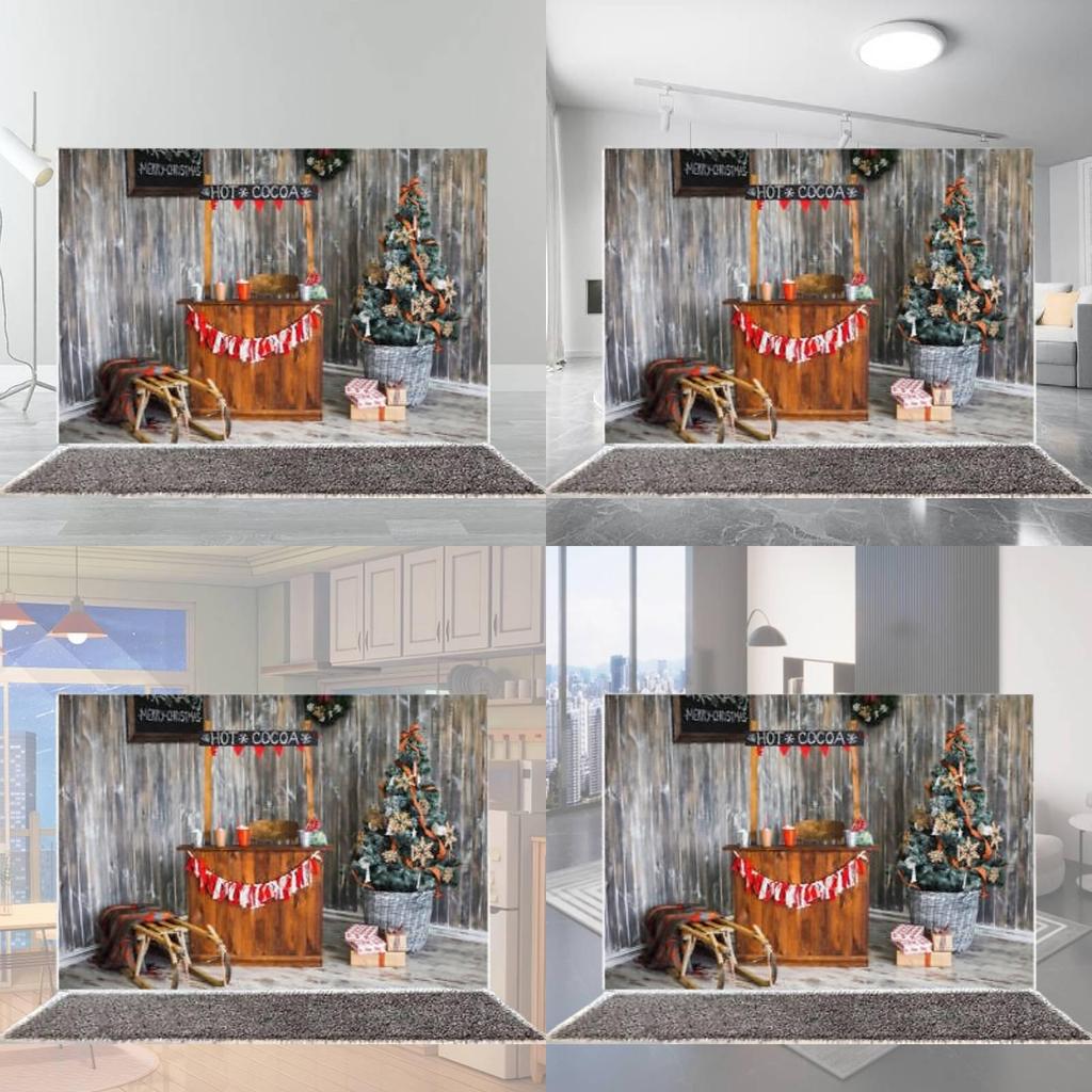 Creative Children's Photography Background Cloth Christmas Theme Studio Props