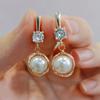 Женские серьги-капли белого цвета с искусственным жемчугом, новинка 2023 года, золотого цвета, ювелирные аксессуары для свадьбы, помолвки и вечеринки
