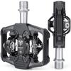 GEWAGE Bicycle Binding Pedals with 3 Sealed Double-Sided Bearings, Aluminum, Lightweight, Anti-Slip (GE-162S)