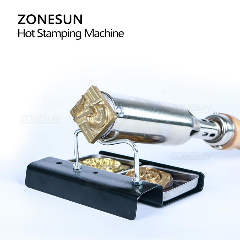 ZONESUN Портативная машина для горячего тиснения Кожа Дерево Торт Штамп для тиснения логотипа Бронзирование Инструмент для рукоделия Термопресс