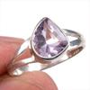 Кольцо из натурального розового аметиста с драгоценным камнем ручной работы из цельного серебра 925 пробы S.7 r6G61