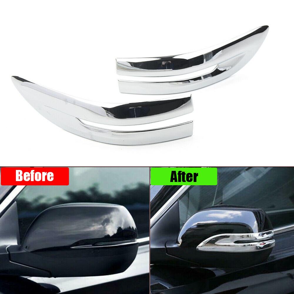 Pair Chrome Rearview Side Mirror Stripe Cover Trim For Honda CR-V CRV 2017-2022