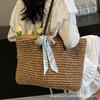 Seaside Leisure and Vacation Woven Tote Bag Women's 2025 New Large-capacity Explosive Shoulder Bag Popular Straw Bag