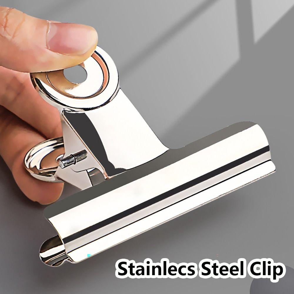 Universal Mountain Shaped Clip Stainless Steel Bill Clip Multifunctional Clamp  School Office