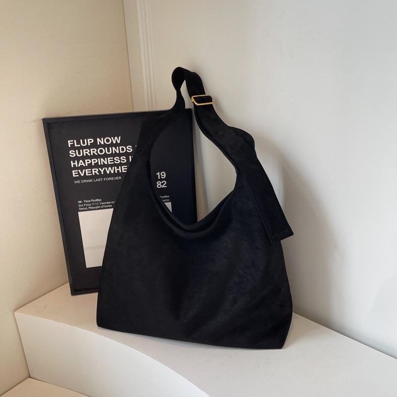 Ретро простая сумка-тоут большой вместимости осень и зима новая нишевая сумка через плечо повседневная для работы модная сумочка